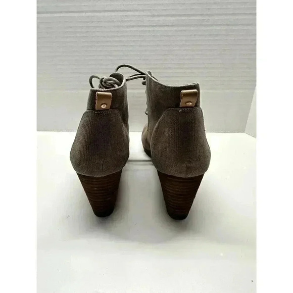 Dr. Scholl's Women's Dakota‎ Booties Brown Microfiber Suede Tie Wedge Size 8.5 W - Picture 3 of 8